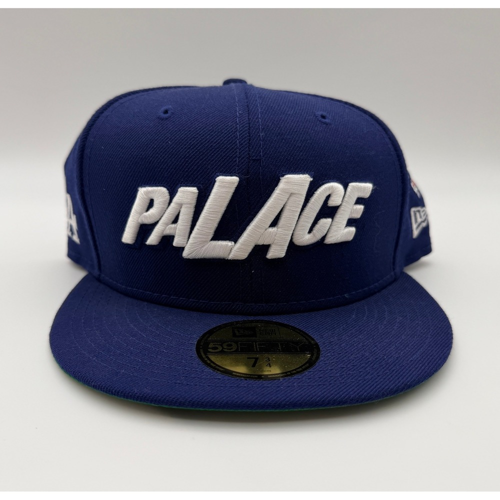 Palace x New Era LA Fitted Hat Blue 59FIFTY Los Angeles Dodgers 7 3/4 New